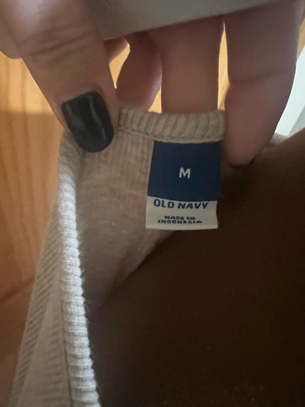 Old Navy Ribbed Oatmeal Square Neck Long Sleeve Maxi Dress - Picture 5 of 5